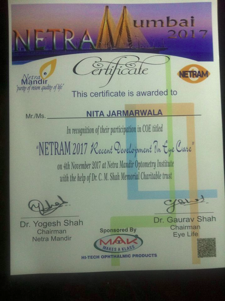 Paper presentations at netra mumbai